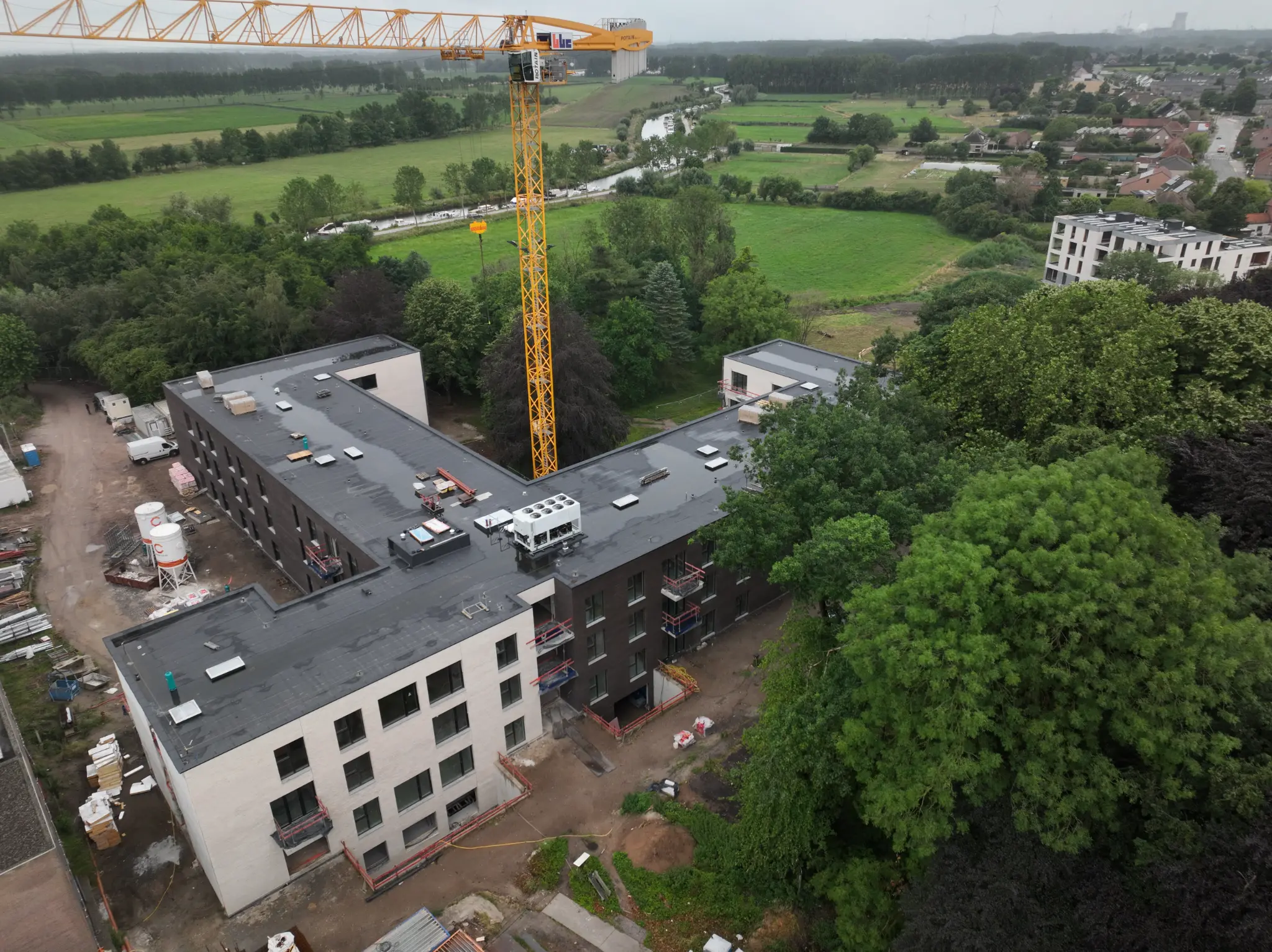 Bouwproject vanuit de lucht