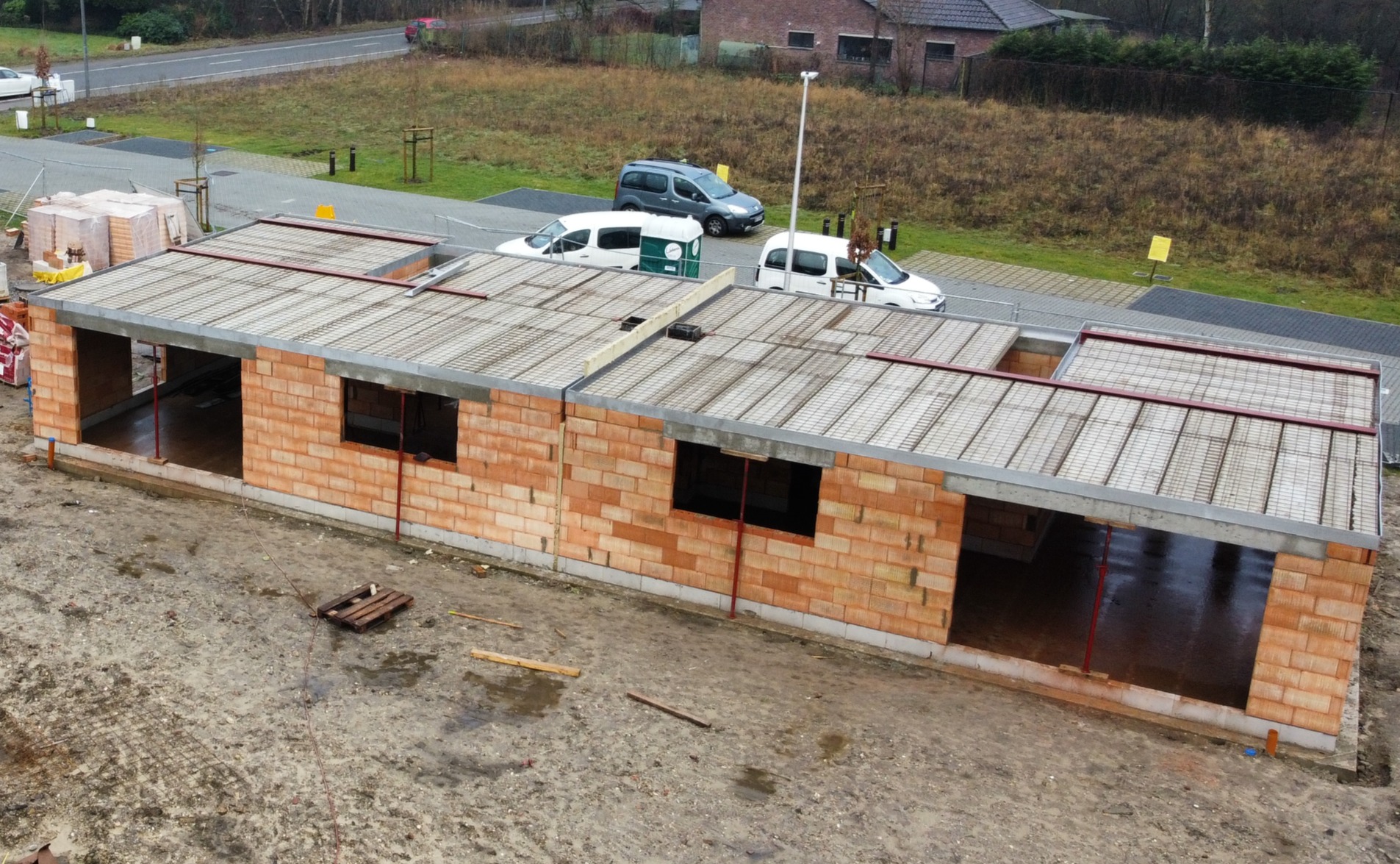 Bouwproject vanuit de lucht